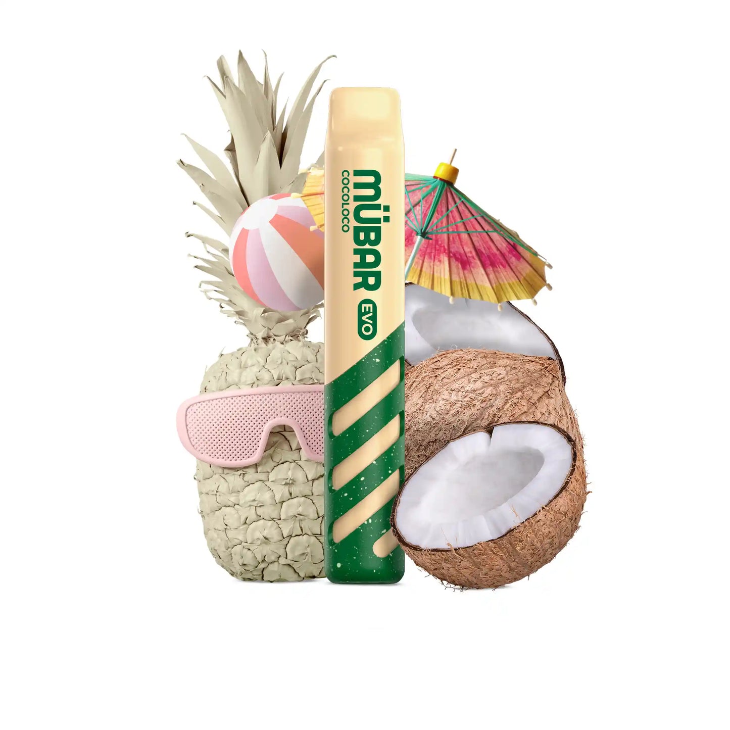 Mübar EVO 800 Strawberry Banana | Vape desechable frutal 800 caladas