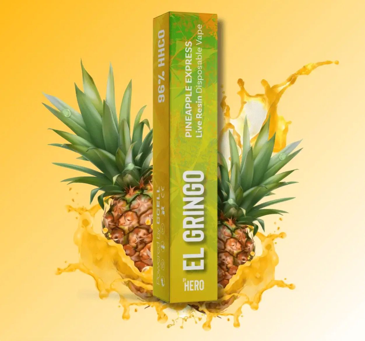 Vaper Desechable EL GRINGO HHCO PINNEAPLE EXPRESS HYBRID 1ML/96%