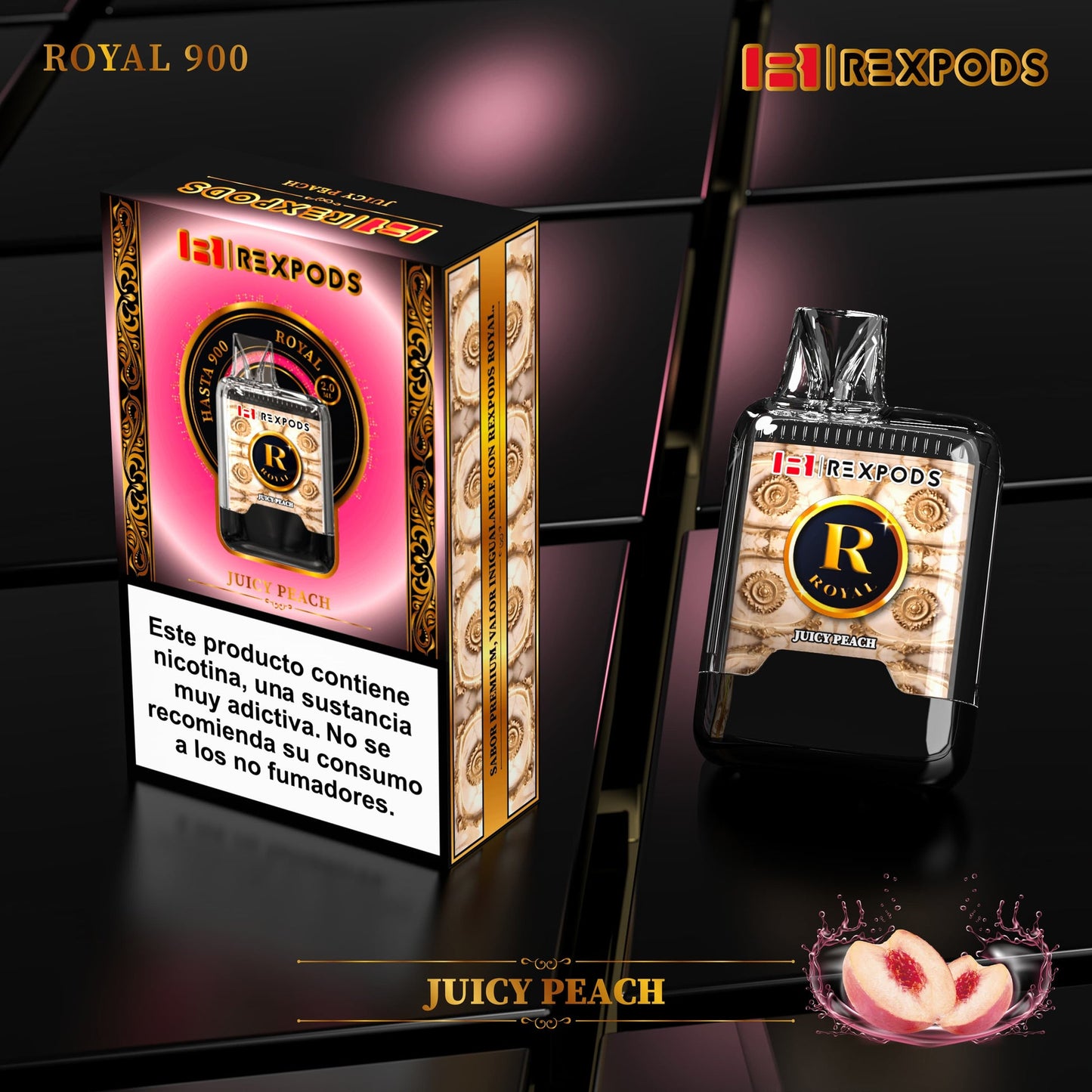 Vapers desechable Rexpods Royal 900 Juice Peach