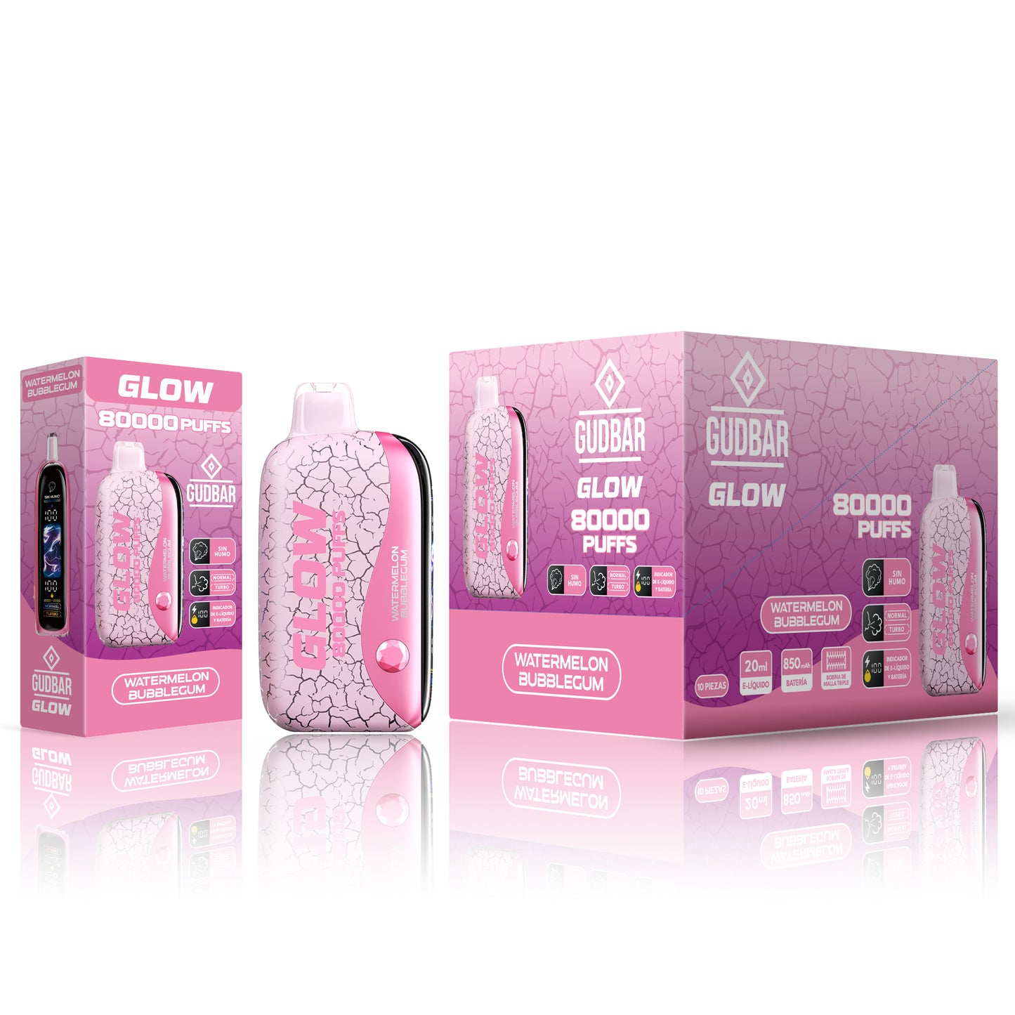 GudBar Glow 80000 – Watermelon Bubblegum