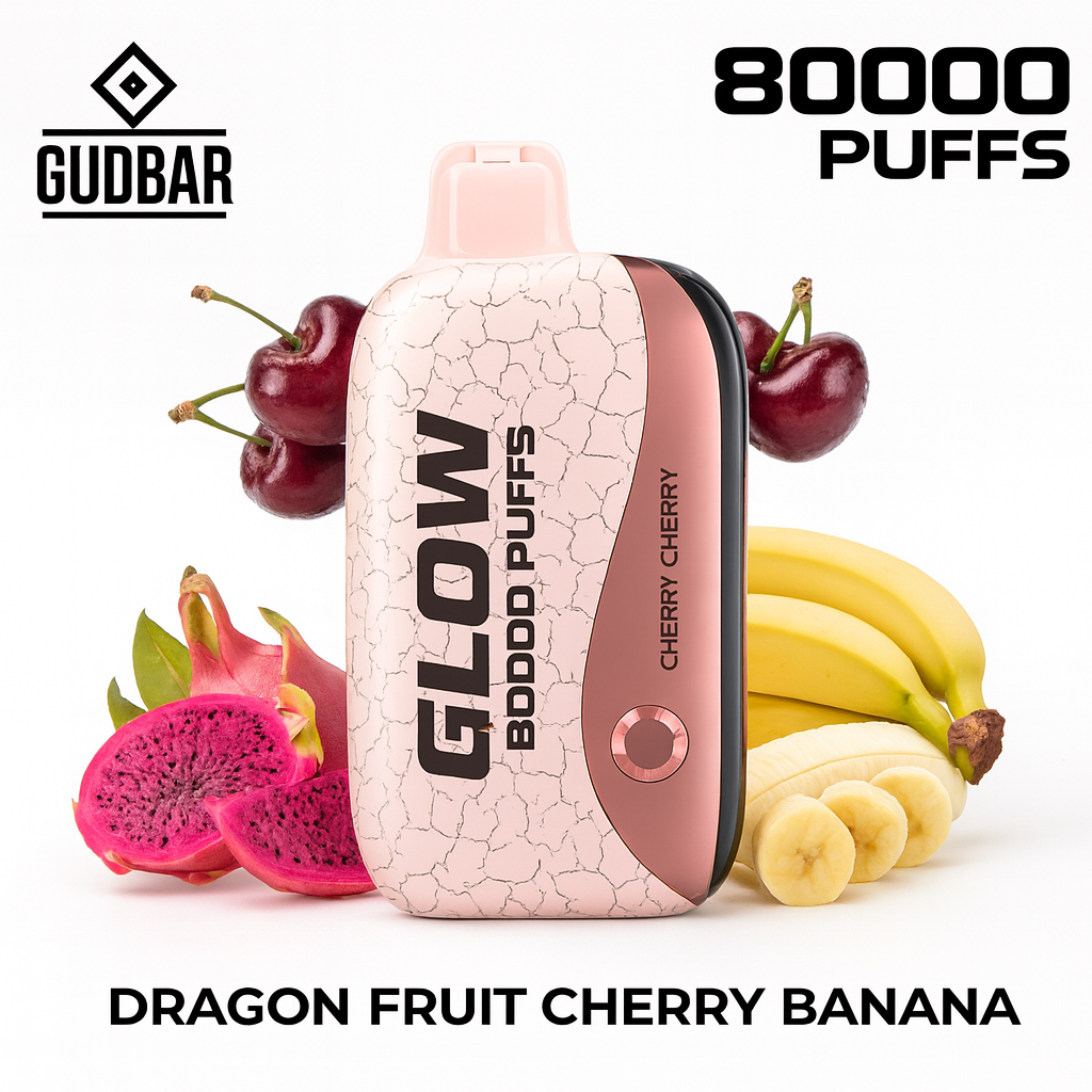 GudBar Glow 80000 – Dragon Fruit Cherry Banana