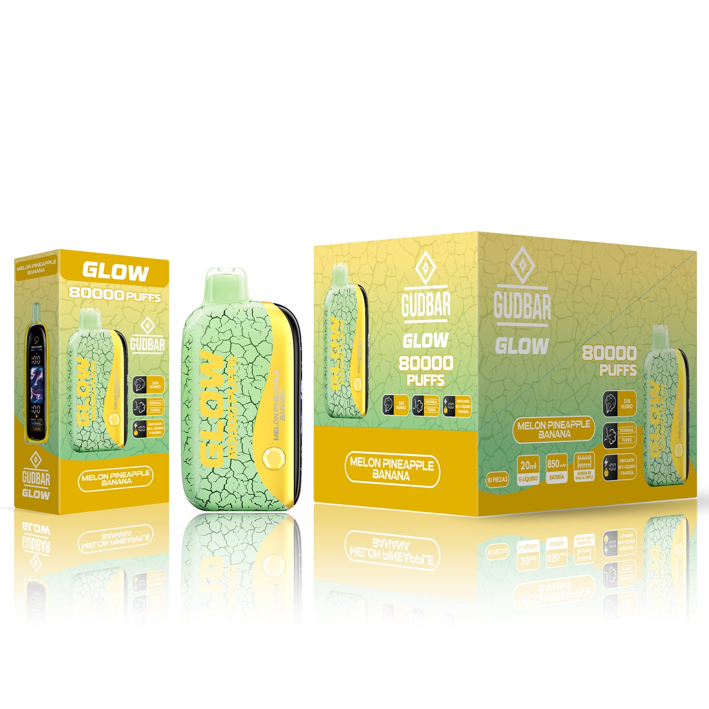 GudBar Glow 80000 – Melon Pineapple Banana
