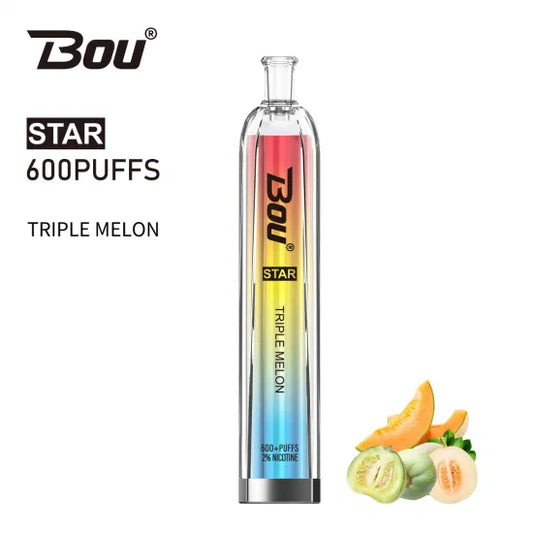 Vaper Desechable Bou Star 600 Puffs Triple Melón