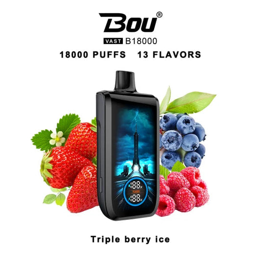 Vaper Desechable Bou VAST B1800 Triple Berry ice 0%NIC