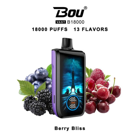 Vaper Desechable Bou VAST B1800 Berry Bliss 0%NIC