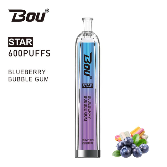 Vaper Desechable Bou Star 600 Puffs Blueberry Bubble Gum