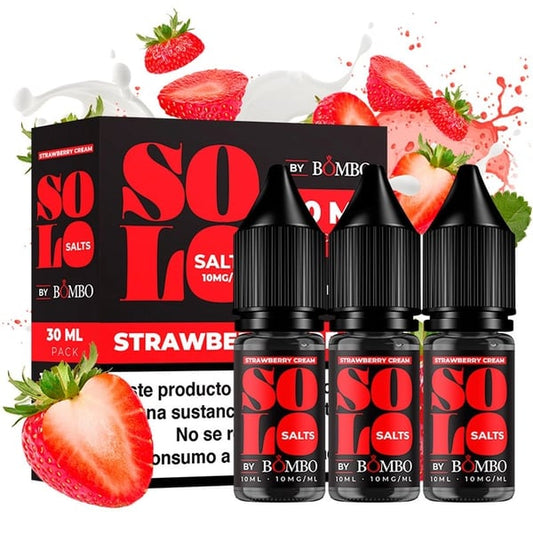 Bombo Solo Nic Salts - Strawberry Cream(Pack 3)