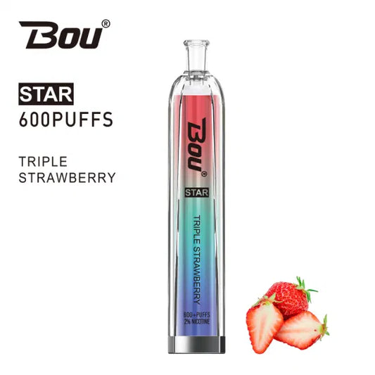 Vaper Desechable Bou star 600 Triple Strawberry