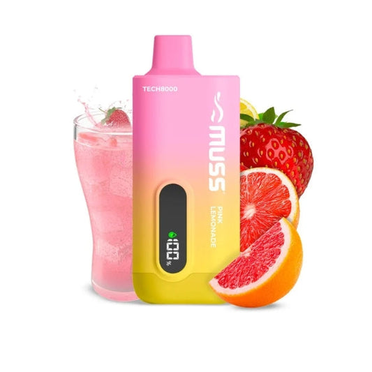 Vaper Desechable  Tech 8000 Puffs Pink Lemonade 0% Nic.