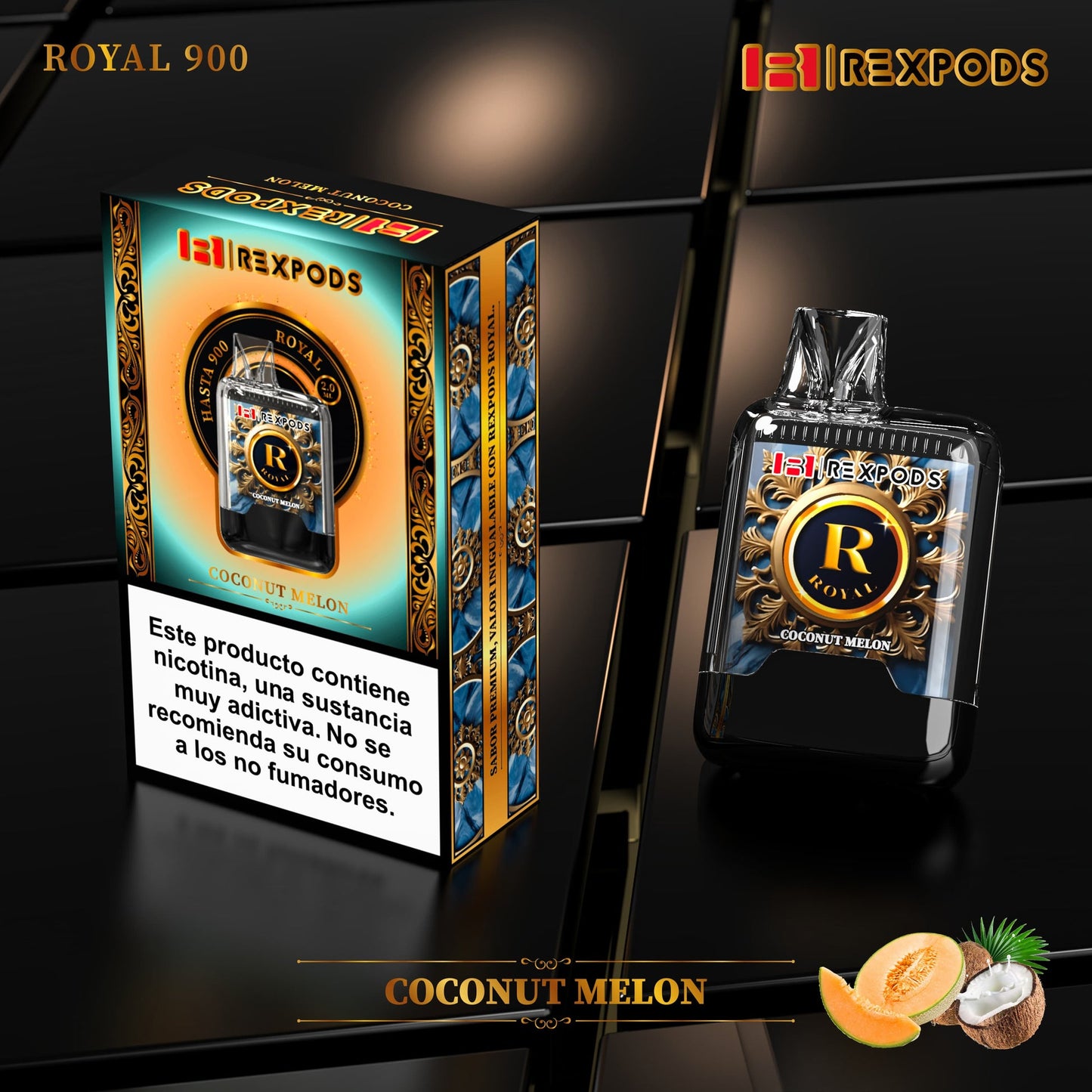 Vaper desechable Rexpods 900 Coconut Melon