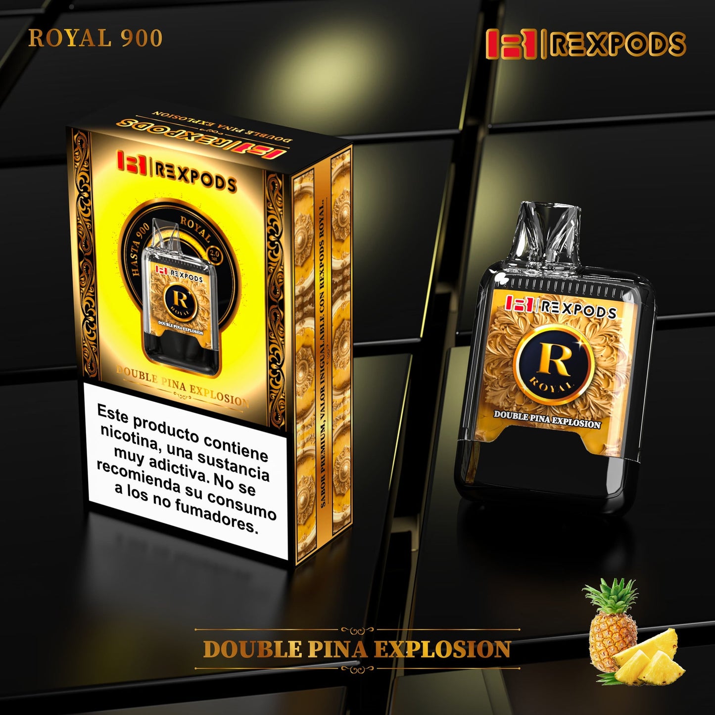 Vaper desechable Rexpods Royal Double Piña explosion