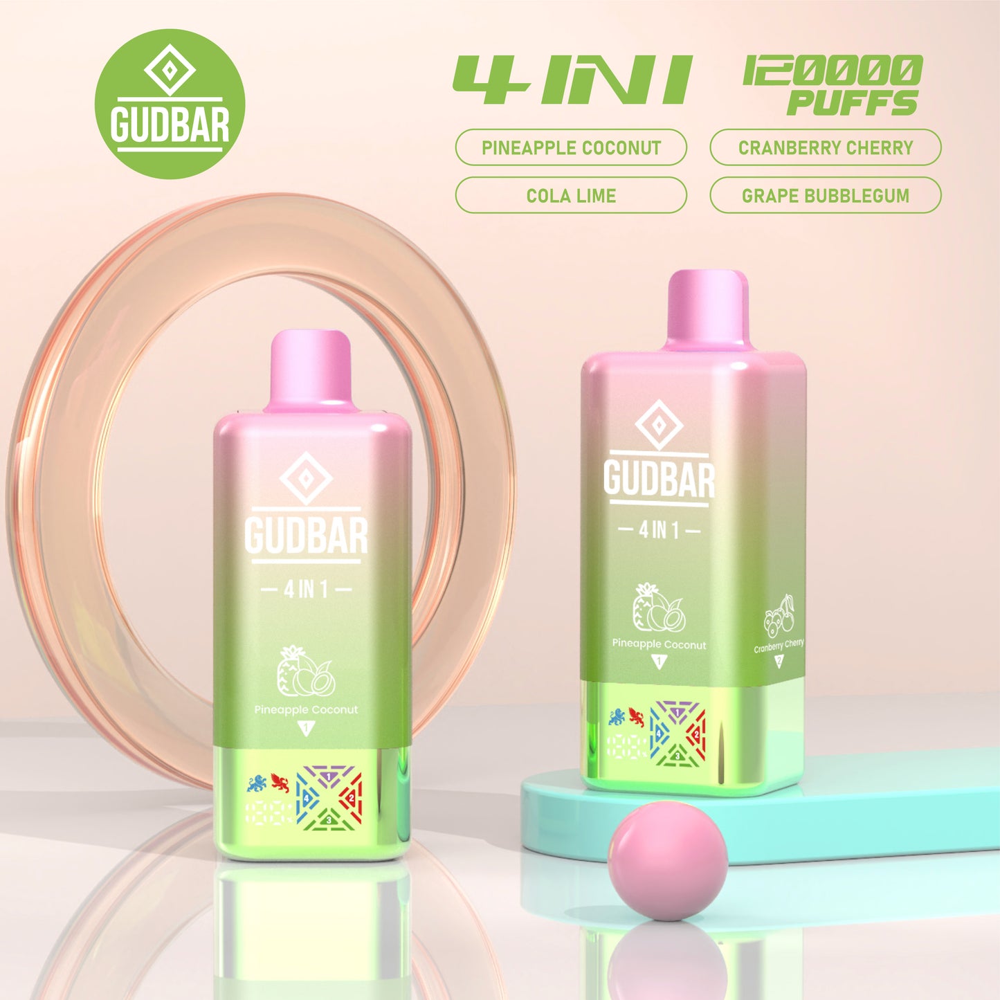 GUDBAR™ 4 en 1 –120.000 Puffs