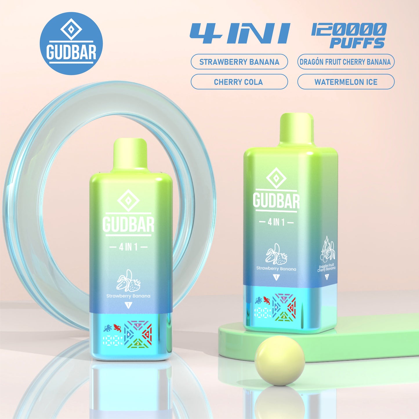 GUDBAR™ 4 en 1 –120.000 Puffs