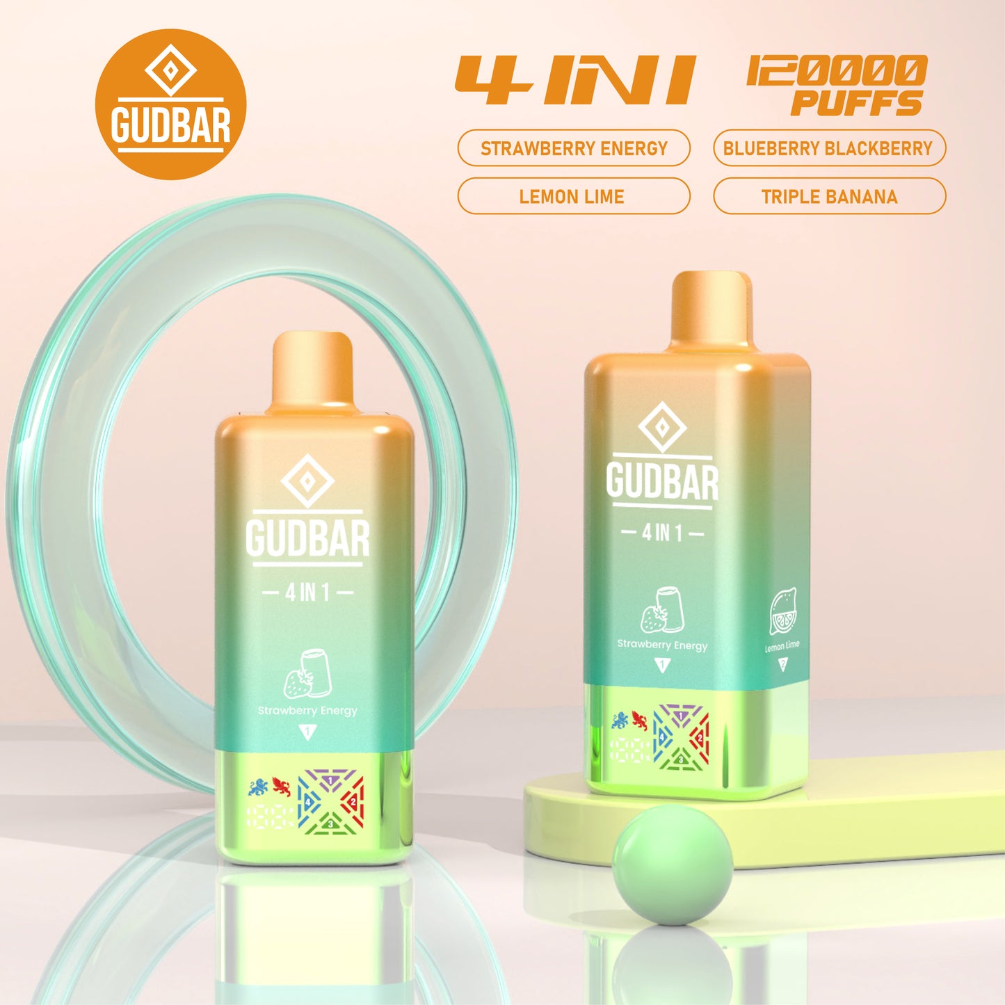 GUDBAR™ 4 en 1 –120.000 Puffs