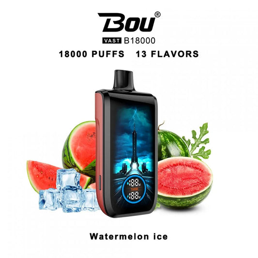 Vaper Desechable Bou VAST B1800 Watermelon ice 0%NIC