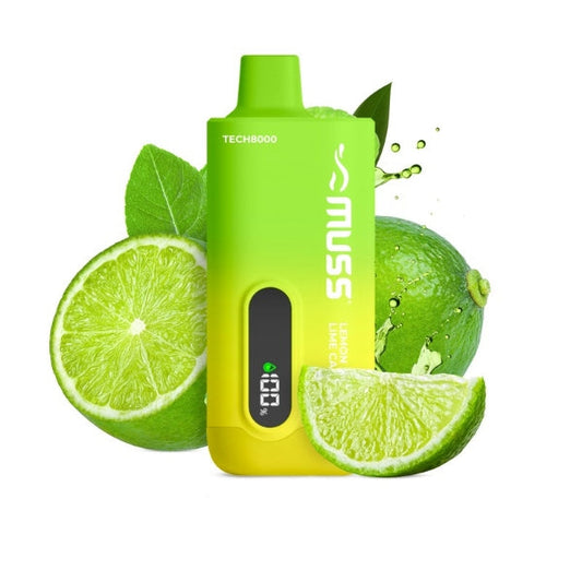 Vaper Desechable  Tech 8000 Puffs Lemon Lime Calipo 0% Nic.