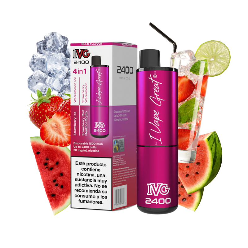 Vaper desechable IVG 2400 4 en 1 Pink Edition